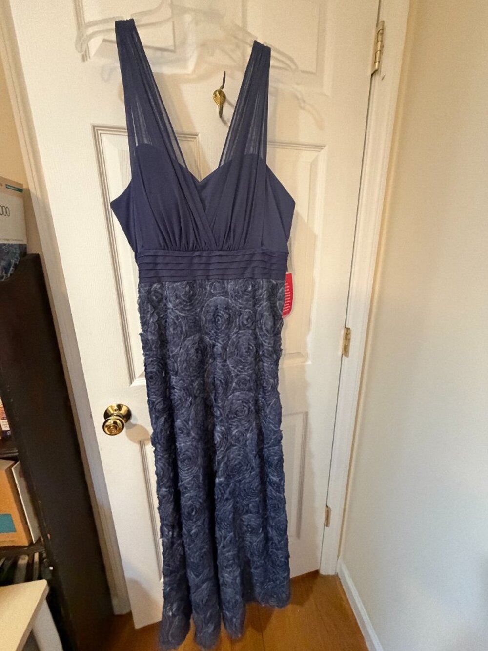 Alex Evenings AE81122364 Long Formal Dress-Wedgewood-Size 16
